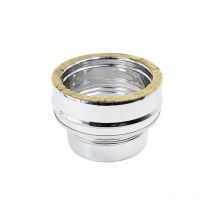 Raccordo inox mono parete m 100mm a doppia parete mf di 100 - de 150 mm