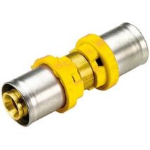 Raccordo per multistrato gas diritto doppio ridotto 32x26