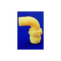 Raccordo portagomma curvo 3 pz in nylon 1-1/2' x 40 mm con sede conica