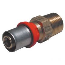 Raccordo press diritto maschio 3/4 x 20 Tiemm