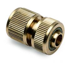 Raccordo rapido in ottone con acquastop e stringitubo 1/2 Ipierre irrigazione orto giardino
