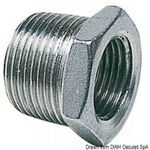 Raccordo riduzione m f in ottone cromato lucido 1' x 1/2' Rinaldi E Pettinaroli