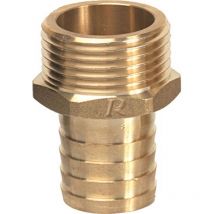 Raccordo per tubo flessibile diritto in ottone ø 19 mm.