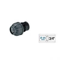 Raccordo singolo maschio 3/4 Uniflex sfuso nero 824540