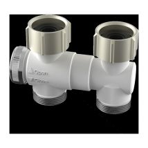 Raccordo Stelrad diritto senza scarico per radiatori orizzontali con valvola integrata - T2104