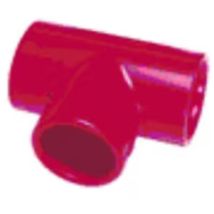 Raccordo T In Abs Rosso Per Tubi Da 21mm ( Notifier Cod. Faa-te25r )