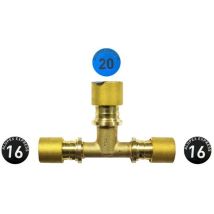 Tee Ridotto Intermedio 90° D.16 X 20 X 16 Acqua/gas 340122902