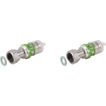 2 Raccords droit écrou tournant métallique pour tubes multicouche à sertir - 16x2-3/8 - Raccords MultiSkin - S7359GW1638 - Comap