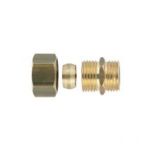 Raccord laiton bicone union mâle droit 15X21-16
