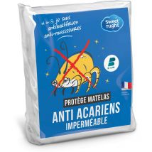 Sweetnight - Protège matelas 2x80x200 cm Lit Articulé Alèse Imperméable et Anti Acariens Molleton 100% coton Silencieux et Respirant