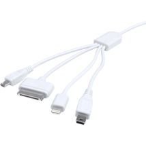 Eufab Câble de charge USB USB-A mâle, Connecteur Lightning , Connecteur 30 pôles, USB-Micro-B mâle, USB-Mini-B mâle 0.3
