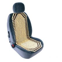 Couvre siege auto en billes de bois marron