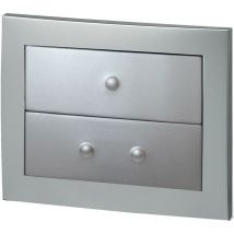 Wirquin - Plaque de commande à économie d'eau pour wc suspendu Equal chromé mat 55719671, gris