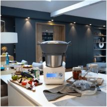 LIVOO DOP219W - Robot multifonctions Super Cooker - 12 vitesses - 125 a 5000 trs/min - Bol inox 3,5L - 1000W - Blanc