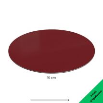 Panneau Composite Aluminium Couleur 3 mm Rond. Plaque alu ronde - Bordeaux - Diamètre 100 mm