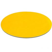 Panneau Composite Aluminium Couleur 3 mm Rond. Plaque alu ronde - Jaune - Diamètre 450 mm