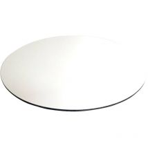 Panneau Composite Aluminium Couleur 3 mm Rond. Plaque alu ronde - Blanc - Diamètre 900 mm