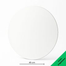 Panneau Composite Aluminium Couleur 3 mm Rond. Plaque alu ronde - Blanc - Diamètre 450 mm