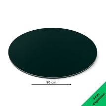 Panneau Composite Aluminium Couleur 3 mm Rond. Plaque alu ronde - Noir - Diamètre 900 mm