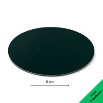 Signaletique.biz France - Panneau Composite Aluminium Couleur 3 mm Rond. Plaque alu ronde - Noir - Diamètre 50 mm