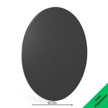 Panneau Composite Aluminium Couleur 3 mm Rond. Plaque alu ronde - Gris - Diamètre 100 mm