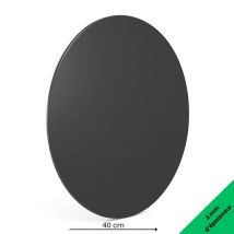 Panneau Composite Aluminium Couleur 3 mm Rond. Plaque alu ronde - Gris - Diamètre 400 mm