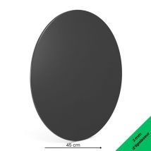 Panneau Composite Aluminium Couleur 3 mm Rond. Plaque alu ronde - Gris - Diamètre 450 mm