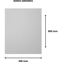 Plaque verre acrylique miroir 3 mm. Miroir synthétique. Plaque miroir acrylique. Verre synthétique. pmma xt. Verre de sécurité miroir - Bords