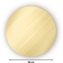 Plaque acrylique miroir or 3 mm rond. Miroir acrylique. Plaque miroir doré. Verre synthétique or. pmma xt. Miroir Synthétique Or Rond - Diamètre 900