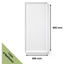 Plaque verre acrylique 1 mm. Feuille de verre acrylique. Verre acrylique transparent. Verre synthétique. Plaque pmma xt. - 60 x 80 cm (600 x 800 mm)
