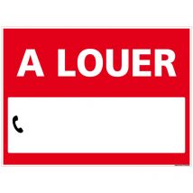 Panneau a Louer. Rouge . - Rouge