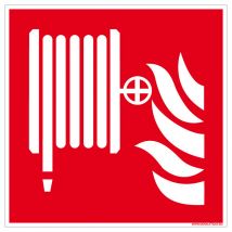 Panneau de signalisation ria. Panneau Robinet Incendie Armé. Signalisation Sécurité Incendie. - Plastique pvc 1,5 mm - 350 x 350 mm