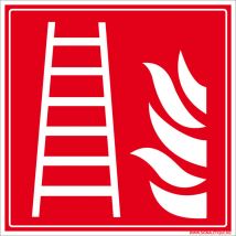 Signaletique.biz France - Panneau Échelle Incendie. Signalisation Sécurité Incendie. Autocollant échelle incendie - Adhésif - 250 x 250 mm