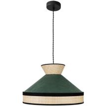 Senko - Fabrizio Suspension 1xe27 Naturel/Vert Pot Regx40x40 Cm