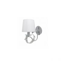 Senko - Appliquer Baeza 1xe14 Chrome Blanc Écran 34x15x25 Cm
