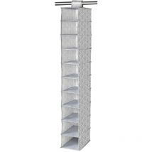 Rack 10 cases intissé motif éventails - H128 cm - Calicosy