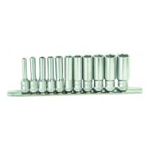 Rack 11 douilles 1/4 longues - drakkar tools - S10826