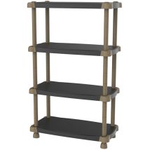 Kunststoffregal Mit 4 Böden 150x88x43 Cm 86084-schwarz