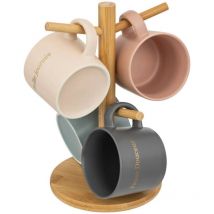 Kaffeetassen belle auf Holzständer, 200 ml