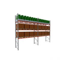 Matisère - Rack à palettes 3 niveaux - Module de départ - Longueur 3600mm - RAYPAL/L/3N/6036/D