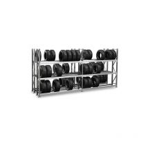 Matisère - Grand rack à pneus 3 niveaux double profondeur - Module de départ : 2000x2000x1100mm - RAYOPND/3N/2020/D