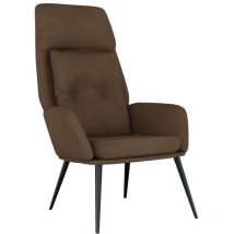 Chaise de relaxation Marron Similicuir daim vidaXL