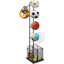 Rack di stoccaggio per pallacanestro Deposito per attrezzature sportive, Organizzatore di attrezzature sportive per pallavolo, calcio, pallacanestro