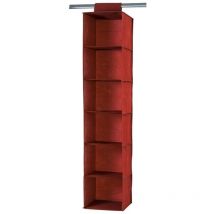 CALICOSY - Rack pour pull en tissu avec 6 cases coloris brique
