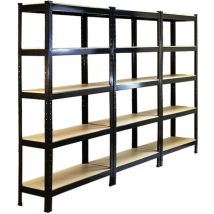 Monster Racking - T-Rax Heavy Duty Shelving Units, Black, 75cm w,