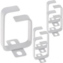 Confezione da 5 anelli passacavi per rack 19 da 45 x 60 Bianco - Rackmatic