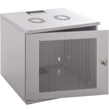 RackMatic - Rack19 mural 09U F400 RackMatic SOHORack DIY blanc Perforé