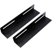 Rackmatic - Guides latéraux fixes pour support d'armoire rack 19 noir 250mm