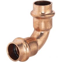 Conexión de cobre para prensar, codo igual de 90° Ø15 Quick Plomberie