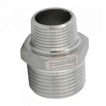 Ecolands - Racor macho reducido de acero inoxidable 26x34 (1'), 20x27 (3/4')